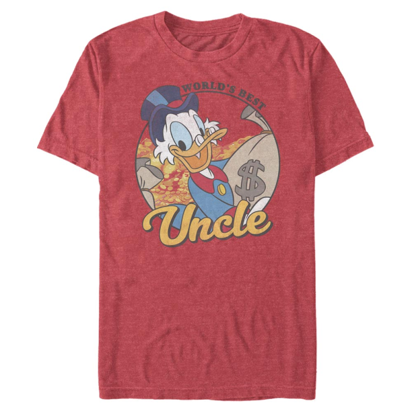 Disney Classics - Ducktales - Strýček Skrblík Scrooge McUncle - Männer T-Shirt - Rot meliert - Vorne