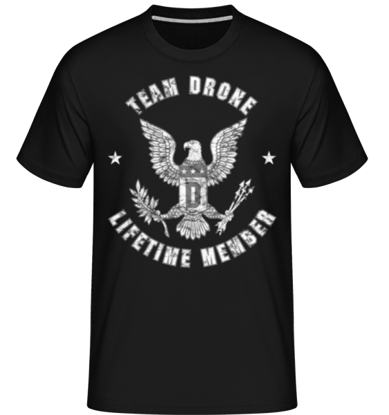 Team Drone Lifetime Member - Shirtinator Männer T-Shirt - Schwarz - Vorne
