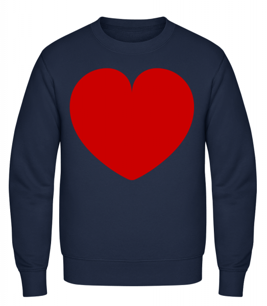 Love Heart - Sweat-shirt classique avec manches set-in - Marine - Devant