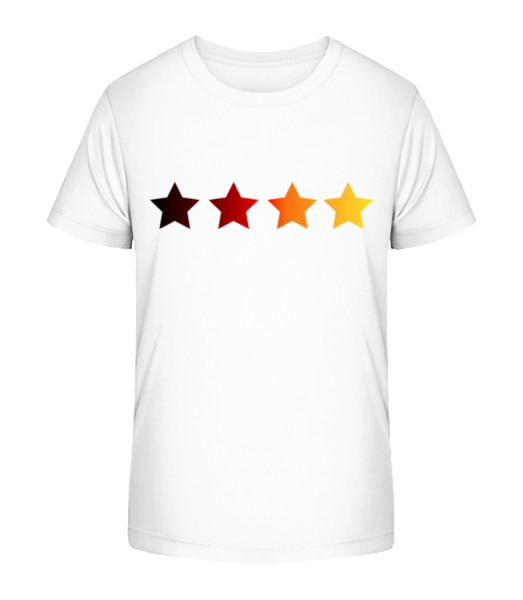 Sterne Deutsche Fahne - Kinder Bio T-Shirt Stanley Stella - Weiß - Vorne