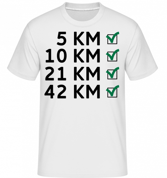 Marathon - Shirtinator Männer T-Shirt - Weiß - Vorn