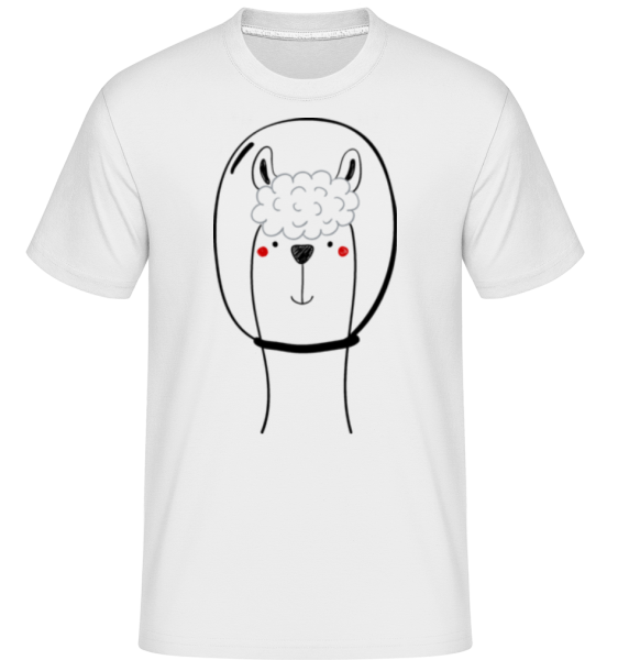 Lama De L'Espace -  T-Shirt Shirtinator homme - Blanc - Devant