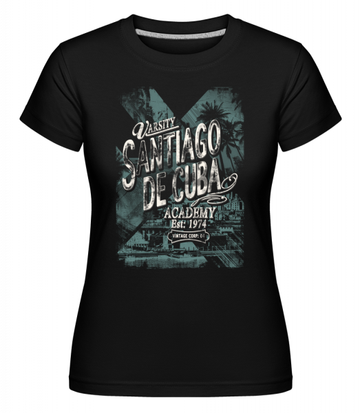 Varsity Santiago De Cuba -  T-shirt Shirtinator femme - Noir - Devant