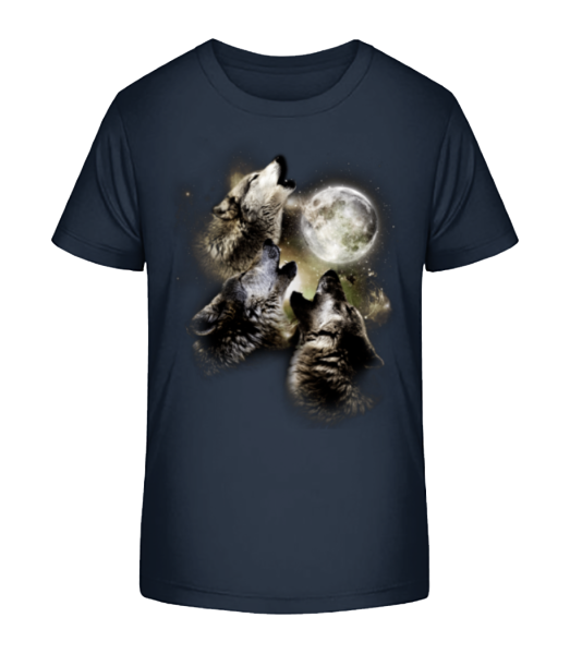 Wolfsmond - Kinder Bio T-Shirt Stanley Stella - Marine - Vorne
