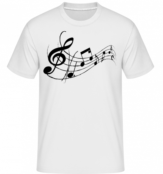 Music Notes Black - Shirtinator Männer T-Shirt - Weiß - Vorn