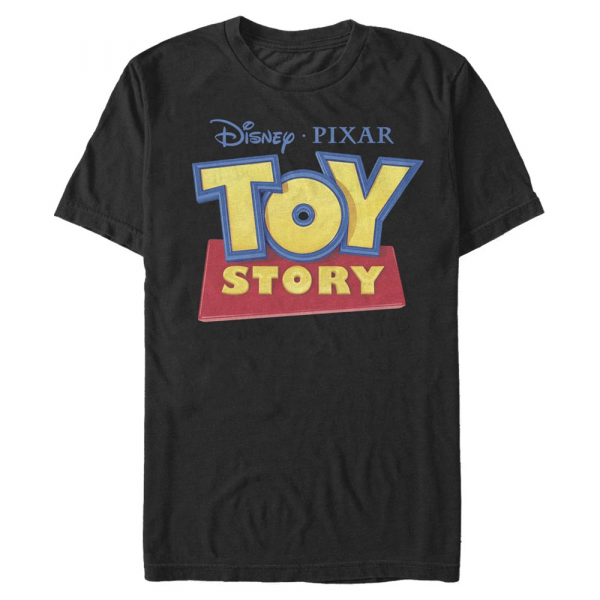 Pixar - Toy Story - Logo 3D - Männer T-Shirt - Schwarz - Vorne
