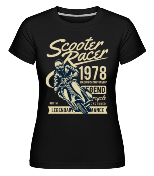 Scooter Racer - Shirtinator Frauen T-Shirt - Schwarz - Vorne