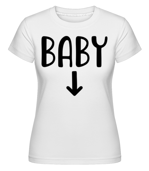 Babybauch - Shirtinator Frauen T-Shirt - Weiß - Vorne
