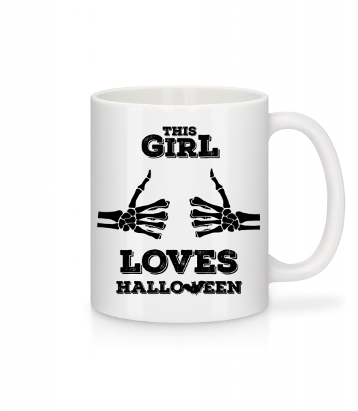This Girl Loves Halloween - Mug en céramique blanc - Blanc - Devant