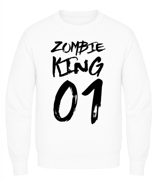 Zombie King - Sweatshirt Homme AWDis - Blanc - Devant