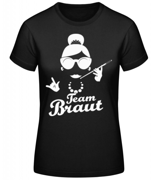 Team Braut - Frauen Basic T-Shirt - Schwarz - Vorne