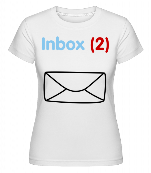 Inbox(2) Jumeaux -  T-shirt Shirtinator femme - Blanc - Devant