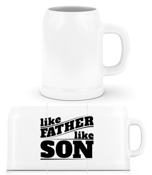 Like Father Like Son - Bierkrug - Weiß - Vorne