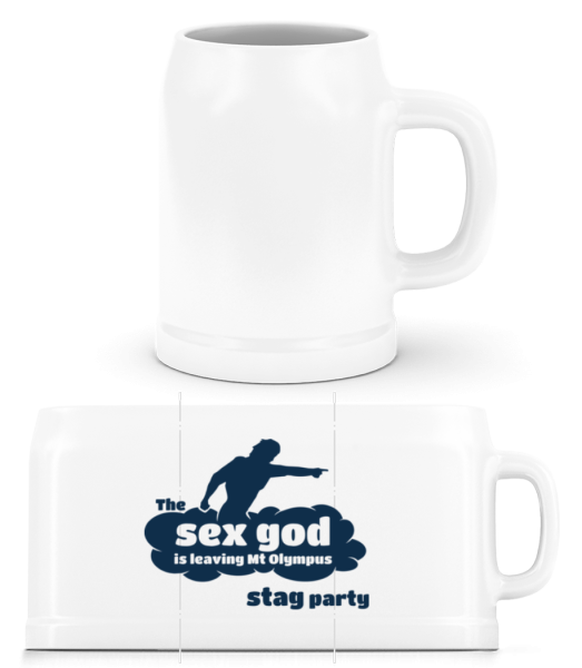 Stag Party Sex God - Bierkrug - Weiß - Vorne