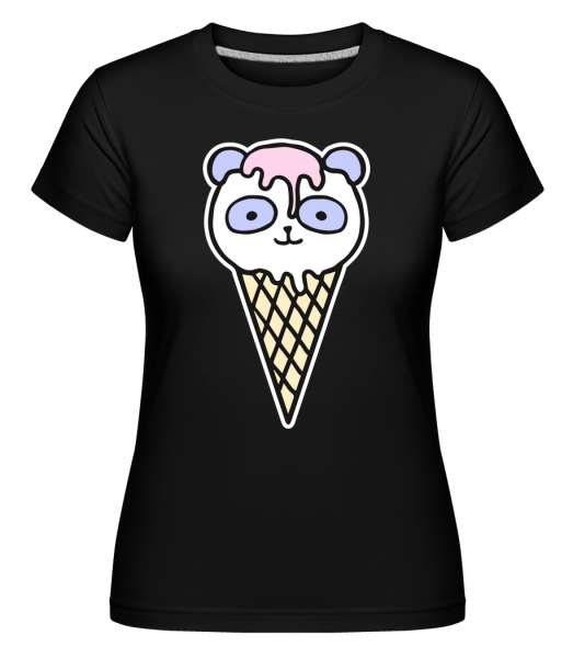 Panda Eis - Shirtinator Frauen T-Shirt - Schwarz - Vorn