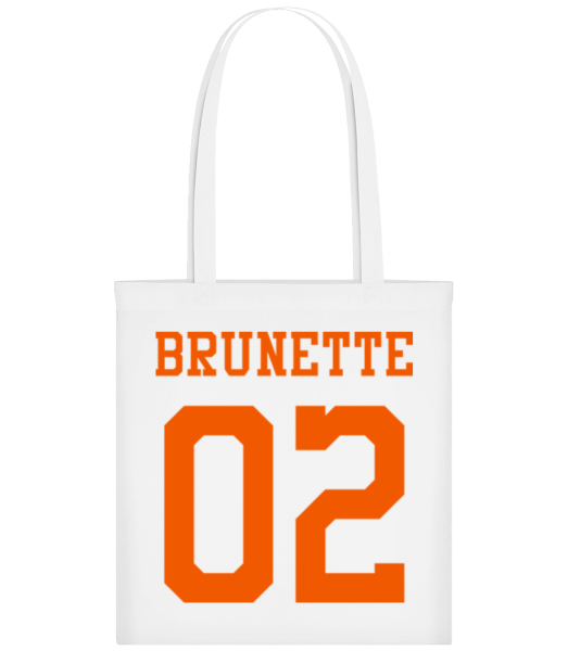 Brunette 02 - Stofftasche - Weiß - Vorne