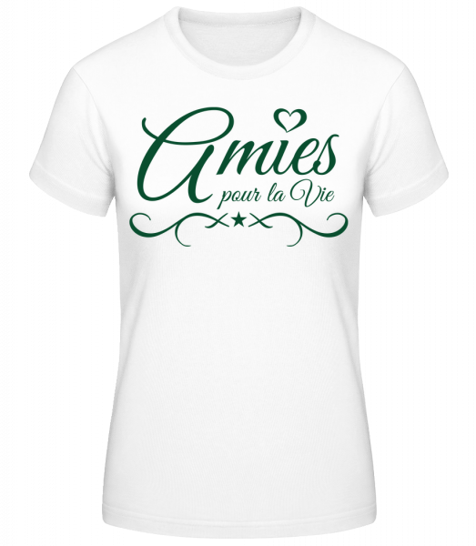 Amies Pour La Vie - T-shirt standard Femme - Blanc - Devant