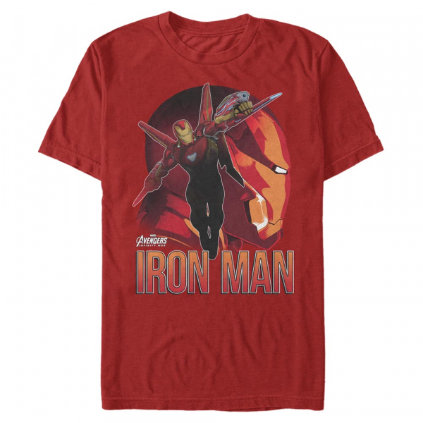 Marvel - Avengers Infinity War - Iron Man Invincible Sil - Homme T-shirt - Rouge - Devant