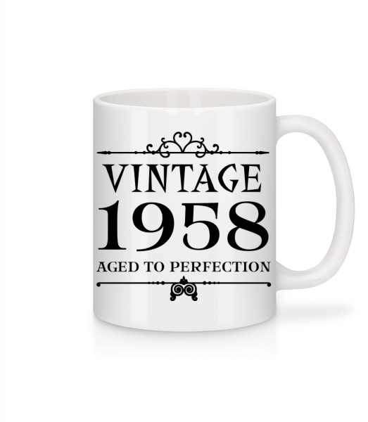 Vintage 1958 Perfection - Mug en céramique blanc - Blanc - Devant