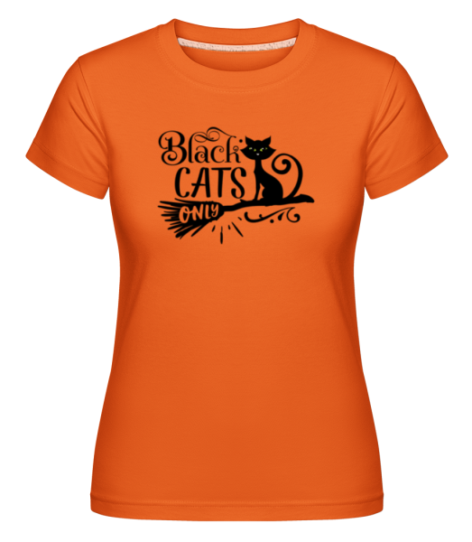 Black Cats Only -  T-shirt Shirtinator femme - Orange - Devant