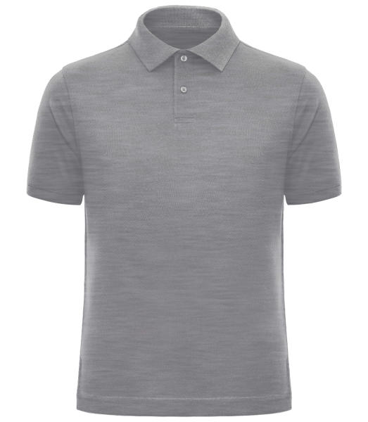 Männer Poloshirt Slim Fit - Grau meliert - Vorne