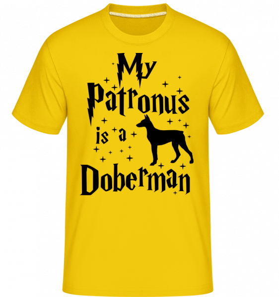 My Patronus Is A Doberman -  T-Shirt Shirtinator homme - Jaune doré - Devant