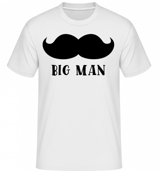 Big Man Mustache -  T-Shirt Shirtinator homme - Blanc - Devant
