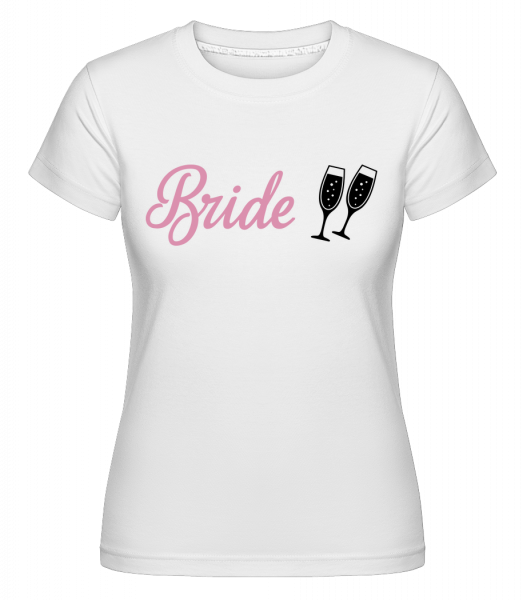 Bride Champagne -  T-shirt Shirtinator femme - Blanc - Devant