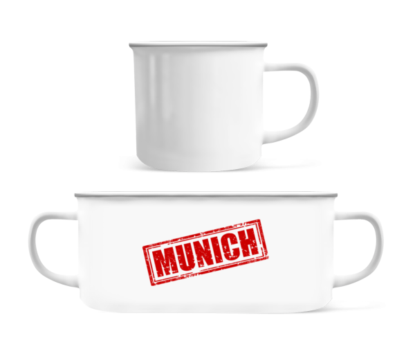 Munich Logo - Emaille-Tasse - Weiß - Vorne