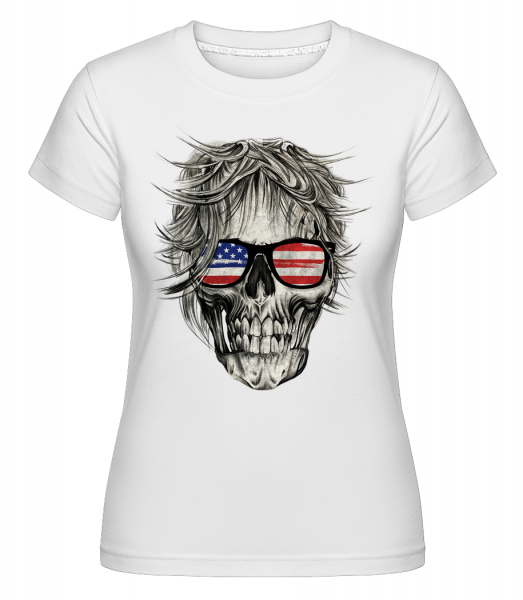 Skull America -  T-shirt Shirtinator femme - Blanc - Devant