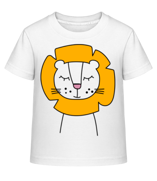 Lion Mignon - T-shirt shirtinator Enfant - Blanc - Devant