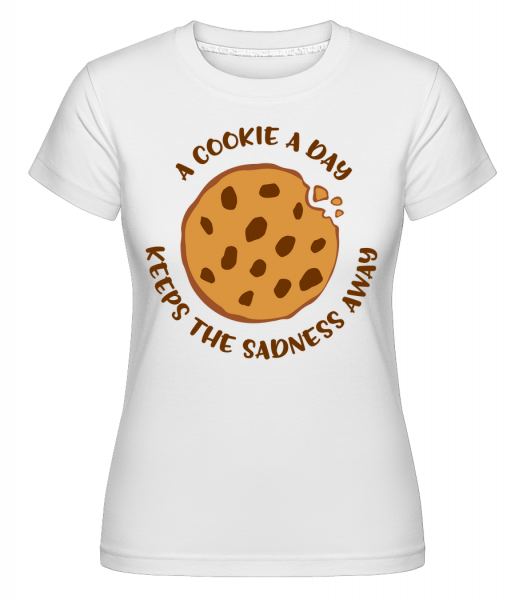 A Cookie A Day - Shirtinator Frauen T-Shirt - Weiß - Vorn