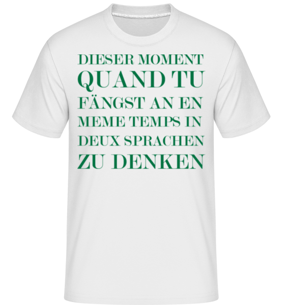 Bilingue Allemand Français -  T-Shirt Shirtinator homme - Blanc - Devant