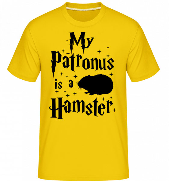 My Patronus Is A Hamster - Shirtinator Männer T-Shirt - Goldgelb - Vorn