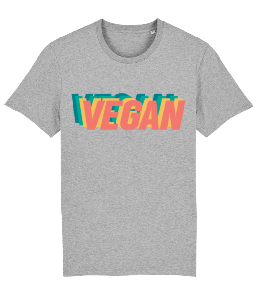 Vegan - Männer Bio T-Shirt Stanley Stella - Grau meliert - Vorne