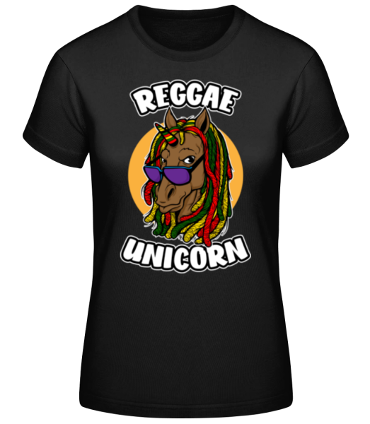 Reggae Unicorn - T-shirt standard Femme - Noir - Devant