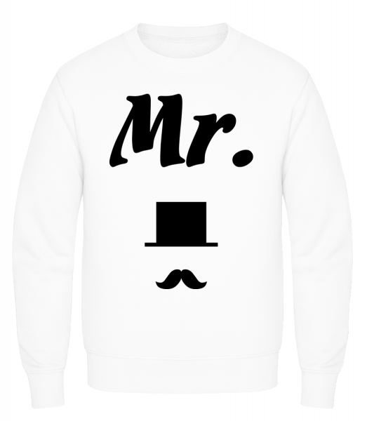 Mr. Wedding - Sweatshirt Homme AWDis - Blanc - Devant
