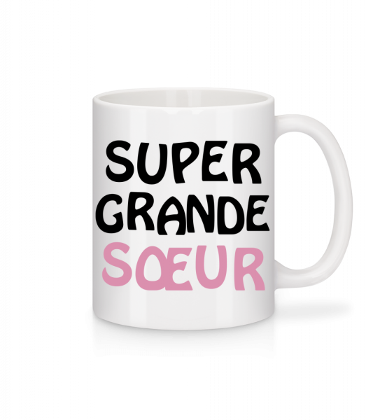 Super Grand Sœur - Mug en céramique blanc - Blanc - Devant