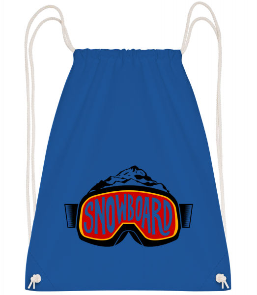 Snowboarding Logo - Sac à dos Drawstring - Bleu royal - Devant