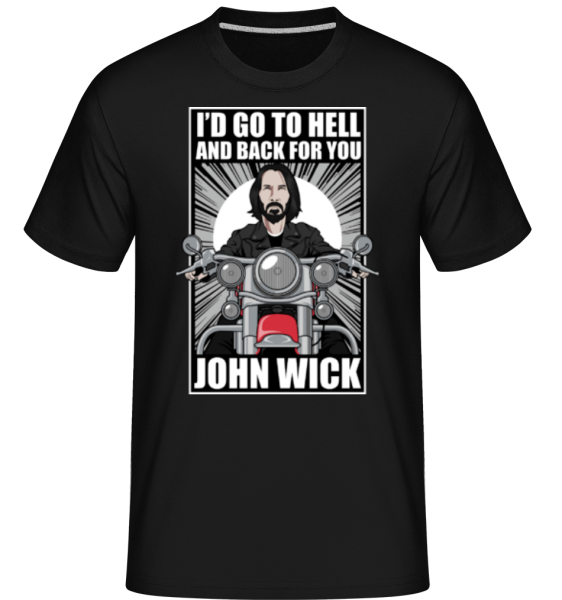 John Wick Biker -  T-Shirt Shirtinator homme - Noir - Devant