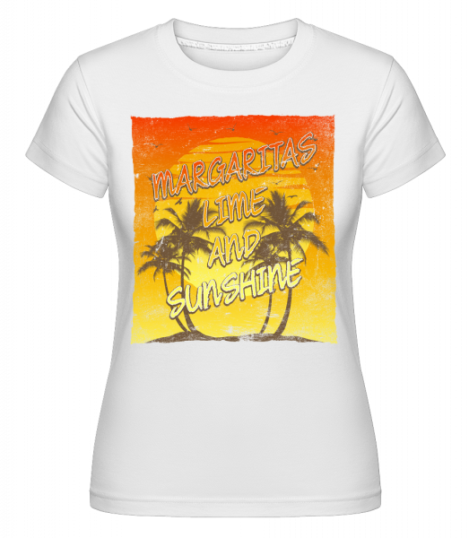 Margaritas And Sunshine - Shirtinator Frauen T-Shirt - Weiß - Vorn