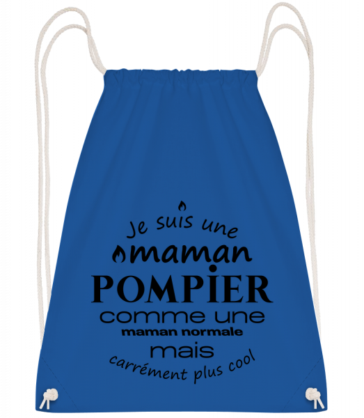 Maman Pompier Cool - Sac à dos Drawstring - Bleu royal - Devant