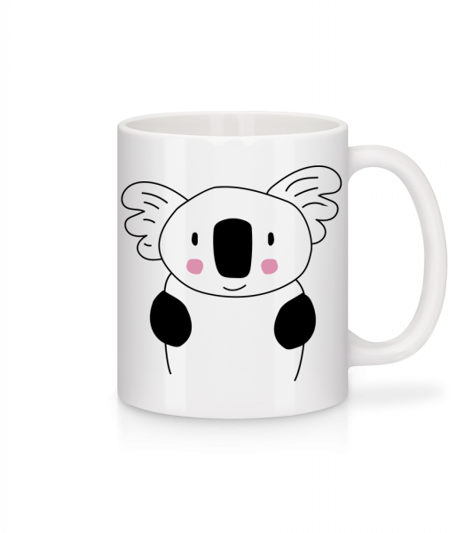 Koala Mignon - Mug en céramique blanc - Blanc - Devant