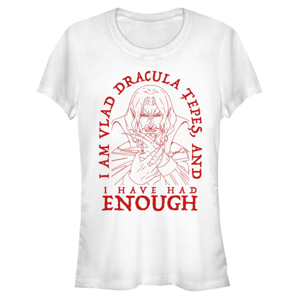 Netflix - Castlevania - Dracula Had Enough - Femme T-shirt - Blanc - Devant