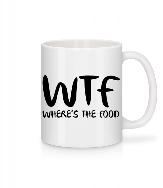 WTF Where's The Food - Mug en céramique blanc - Blanc - Devant