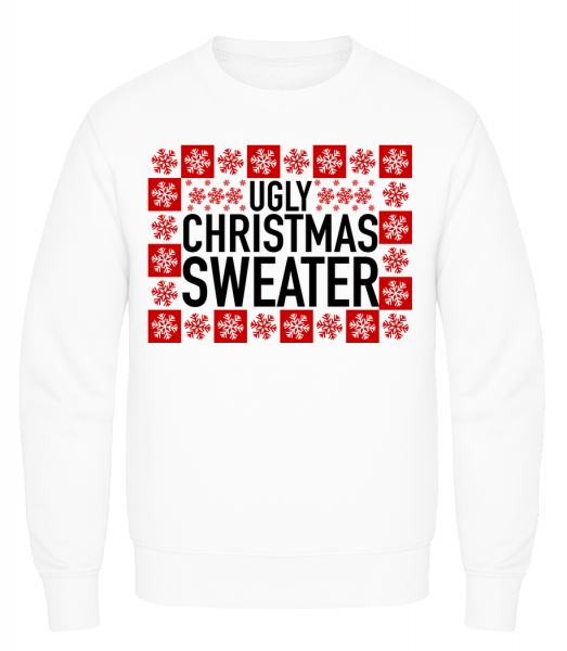 Ugly Christmas Sweater - Sweatshirt Homme AWDis - Blanc - Devant