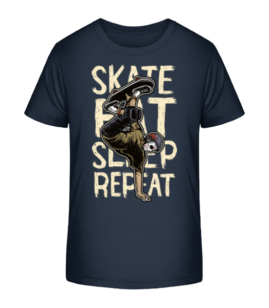 Skate Eat Sleep Repeat - T-shirt bio Enfant Stanley Stella - Bleu marine - Devant