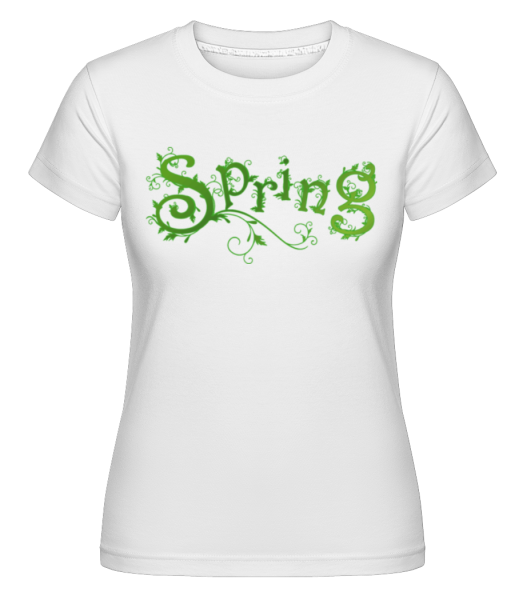 Spring Lettering -  T-shirt Shirtinator femme - Blanc - Devant