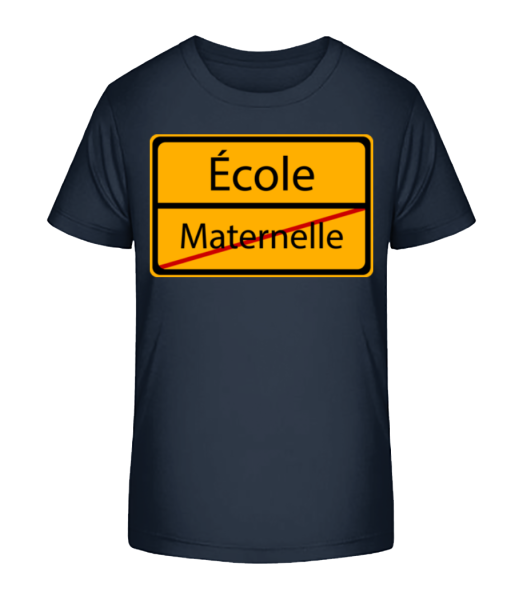 École - Maternelle - T-shirt bio Enfant Stanley Stella - Bleu marine - Devant