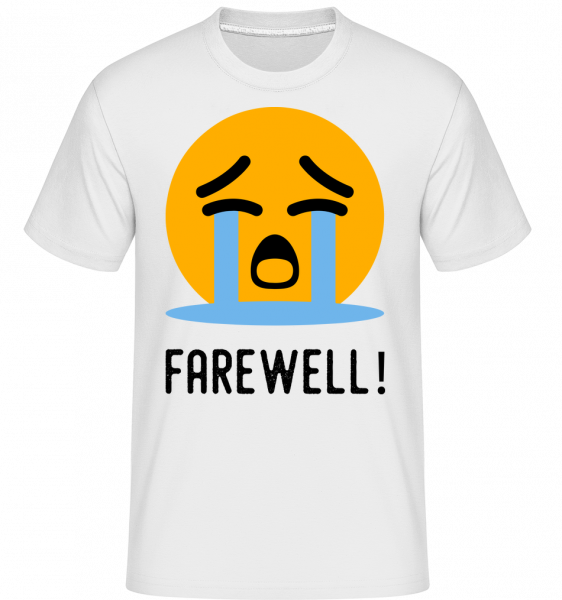 Farewell Crying Emoji - Shirtinator Männer T-Shirt - Weiß - Vorn